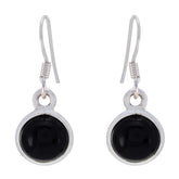 Eliza Black Solitaire Dangle Earrings for Stylish Glam Black Onyx Black Dangle