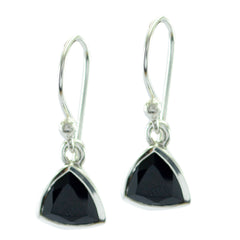 Chen Black Solitaire Dangle Earrings for Glam Looks