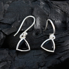 Chen Black Solitaire Dangle Earrings for Glam Looks