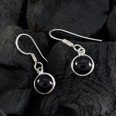 Eliza Black Solitaire Dangle Earrings for Stylish Glam