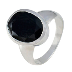 Meera Black Solitaire Ring for Women - Elegant Statement Piece