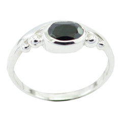 Priya Black Solitaire Ring India - Elegant Gemstone Design Black Onyx Black