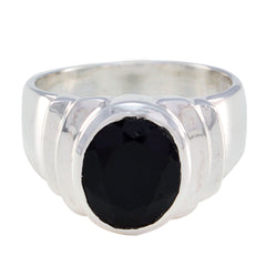 Elena Black Solitaire Ring for Stylish Statement Jewelry