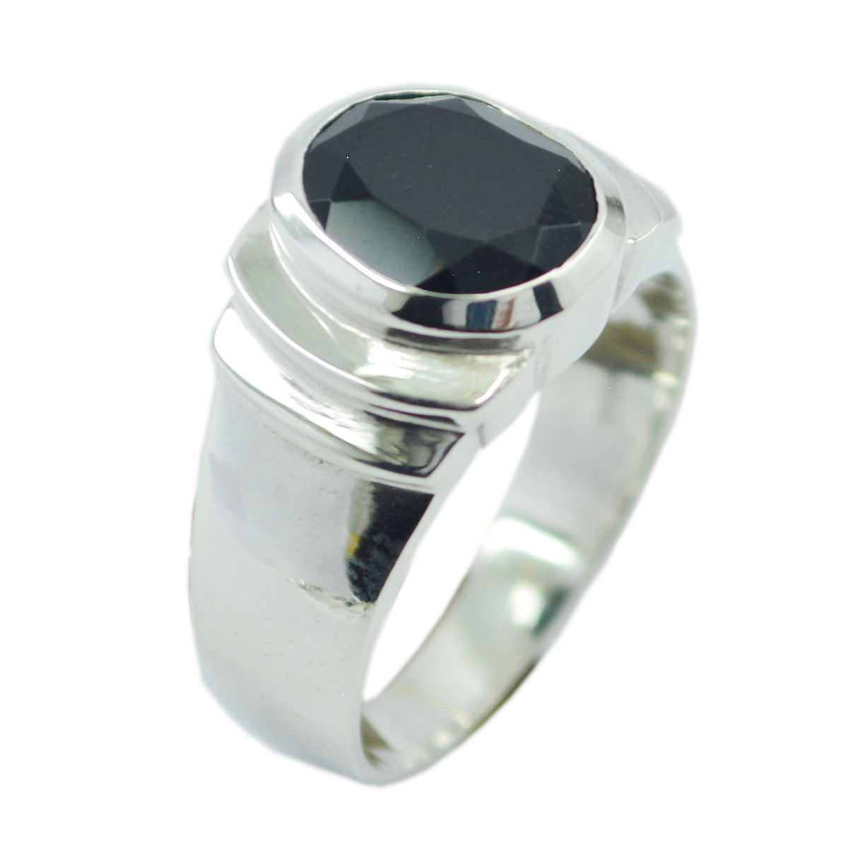Elena Black Solitaire Ring for Stylish Statement Jewelry Black Onyx Black