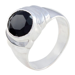 Elena Black Solitaire Ring for Stylish Statement Jewelry