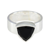 Zoey Black Solitaire Ring - Elegant Fashion Statement Black Onyx Black