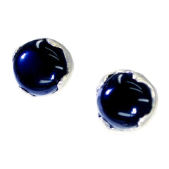 Freya Black Solitaire Stud Earrings for Everyday Glam