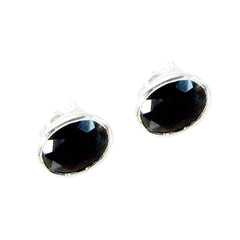 Zoey Black Solitaire Stud Earrings for Everyday Glam