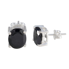Addison Black Solitaire Stud Earrings for Elegant Style