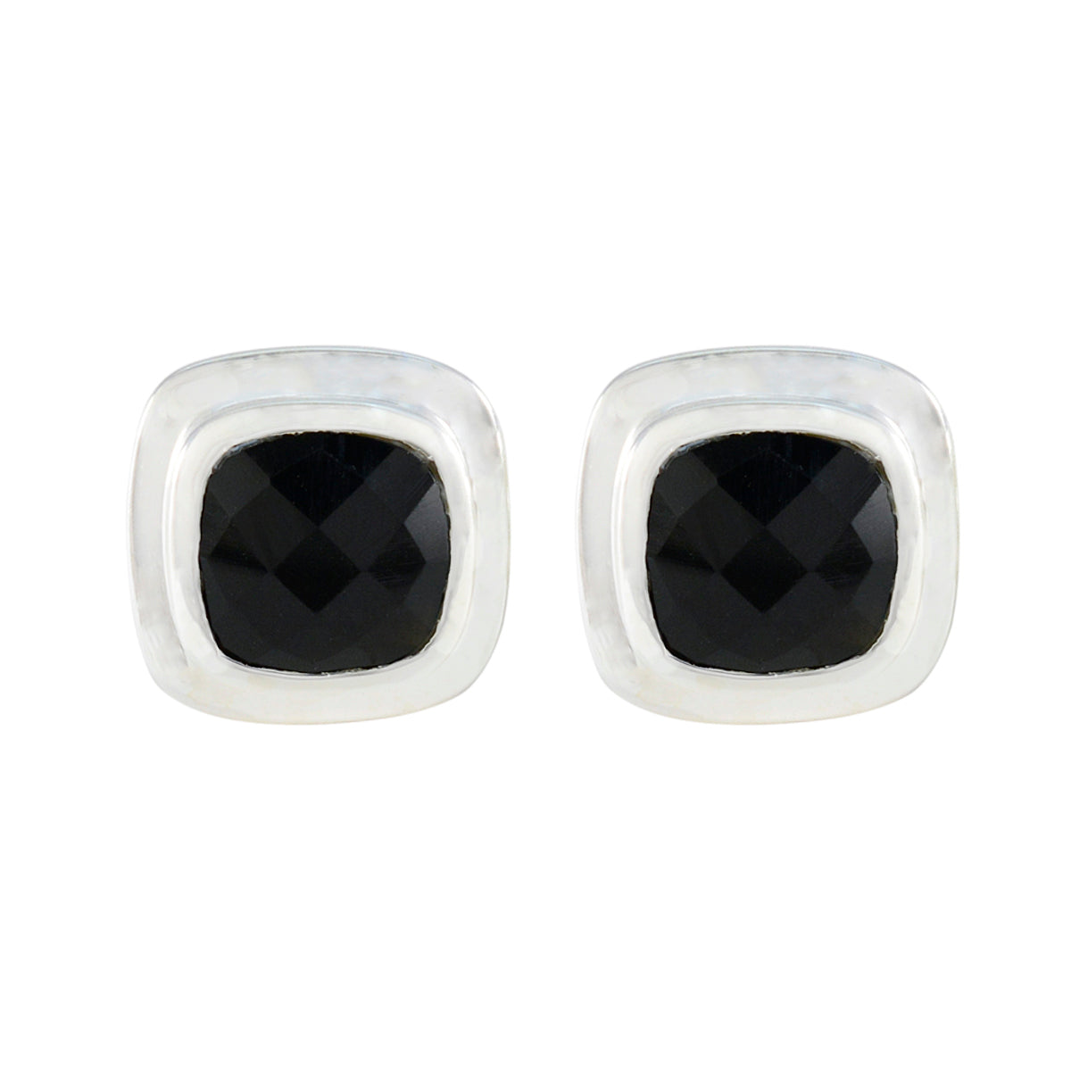 Teresa Black Solitaire Stud Earrings for Everyday Glam Black Onyx Black Stud