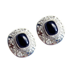 Giulia Black Solitaire Stud Earrings for Everyday Elegance