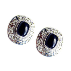 Giulia Black Solitaire Stud Earrings for Everyday Elegance