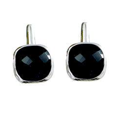 Isabel Black Solitaire Stud Earrings for Everyday Glam Black Onyx Black Stud
