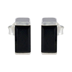 Ida Black Solitaire Stud Earrings for Every Occasion Black Onyx Black Stud