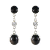 Anna Black Stud Earrings for Women - Stylish & Elegant Black Onyx Black Stud