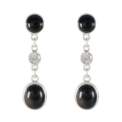 Anna Black Stud Earrings for Women - Stylish & Elegant Black Onyx Black Stud