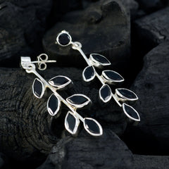 Kennedy Black Stud Earrings for Women - Stylish Chic Design