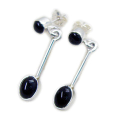 Haruka Black Stud Earrings for Everyday Glam