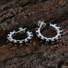 Fernanda Black Stud Earrings for Everyday Glam