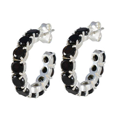 Fernanda Black Stud Earrings for Everyday Glam Black Onyx Black Stud