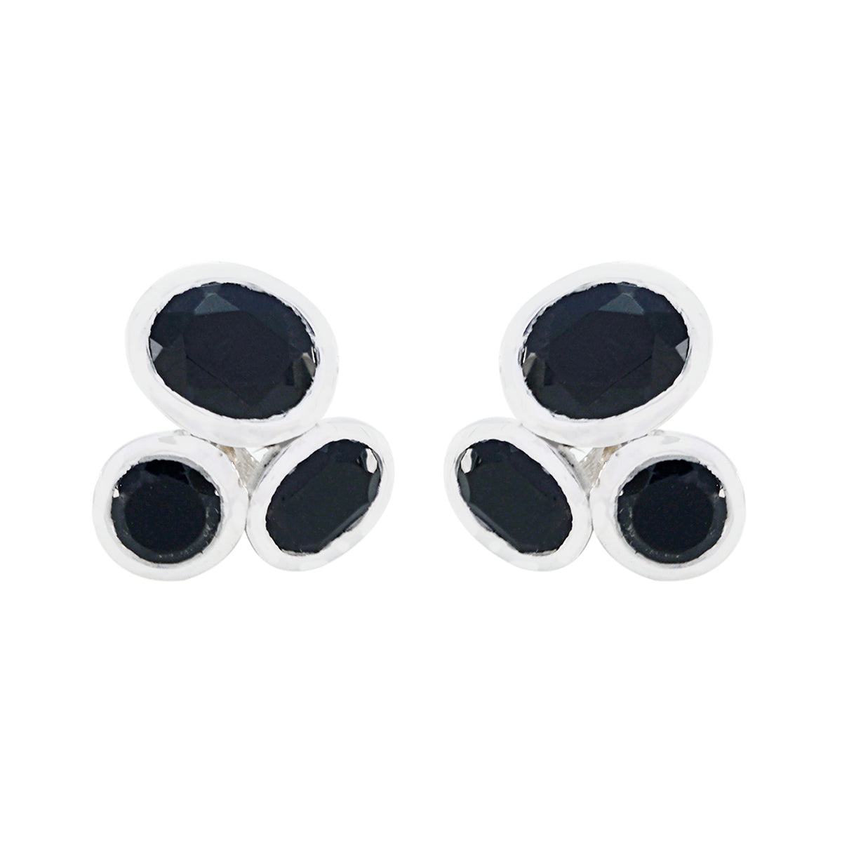 Ayaka Black Stud Earrings for Everyday Glam Black Onyx Black Stud