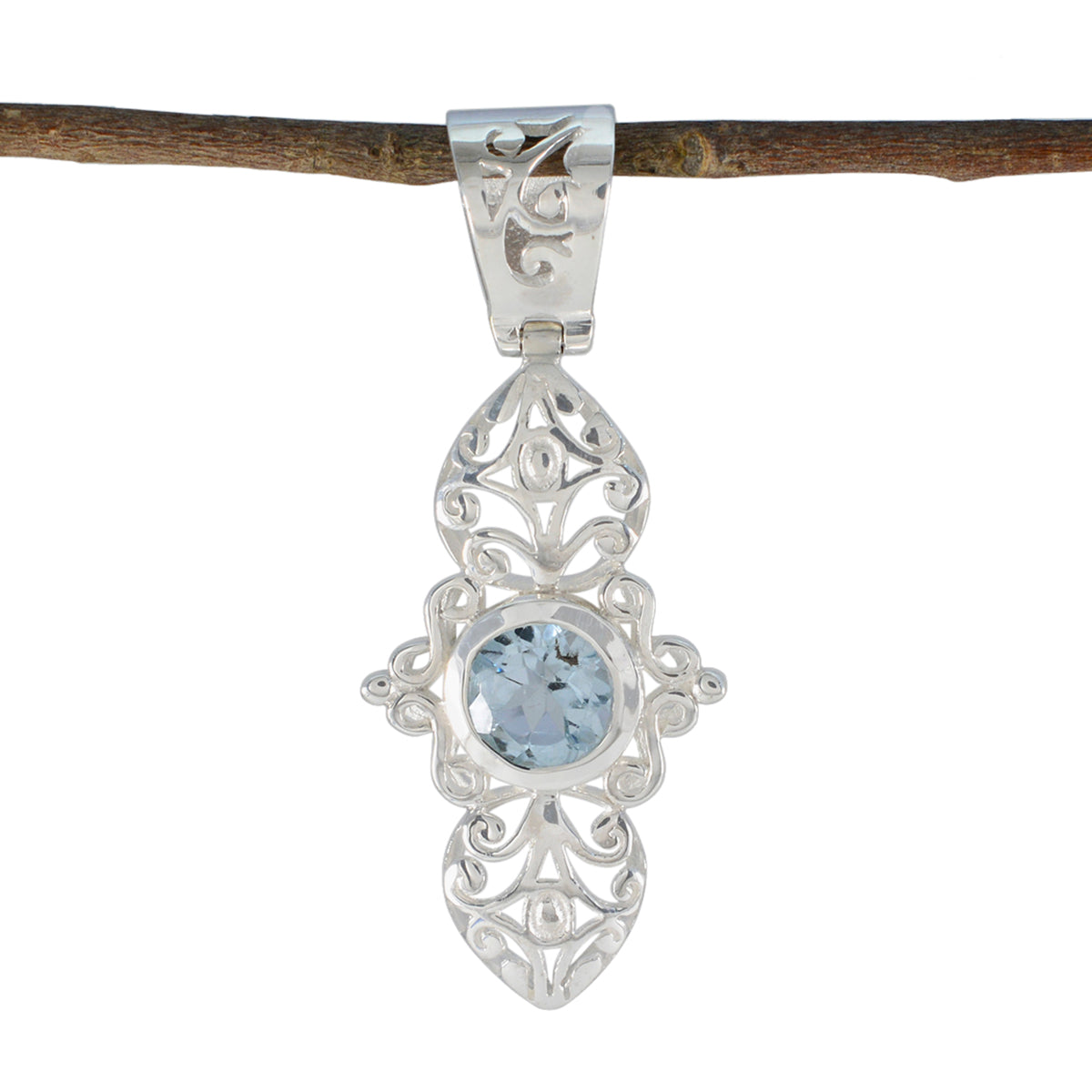 Isabella Blue Antique Pendant for Fashion Jewelry Blue Topaz Blue Blue