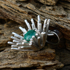 Pilar Blue Armor Pendant Necklace with Gemstone Detail