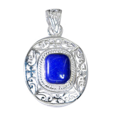 Milagros Blue Art-Deco Essential Pendant Lapis Lazuli Blue Blue