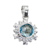 Renata Blue Cocktail Pendant Jewelry for Stylish Looks Blue Topaz Blue Blue