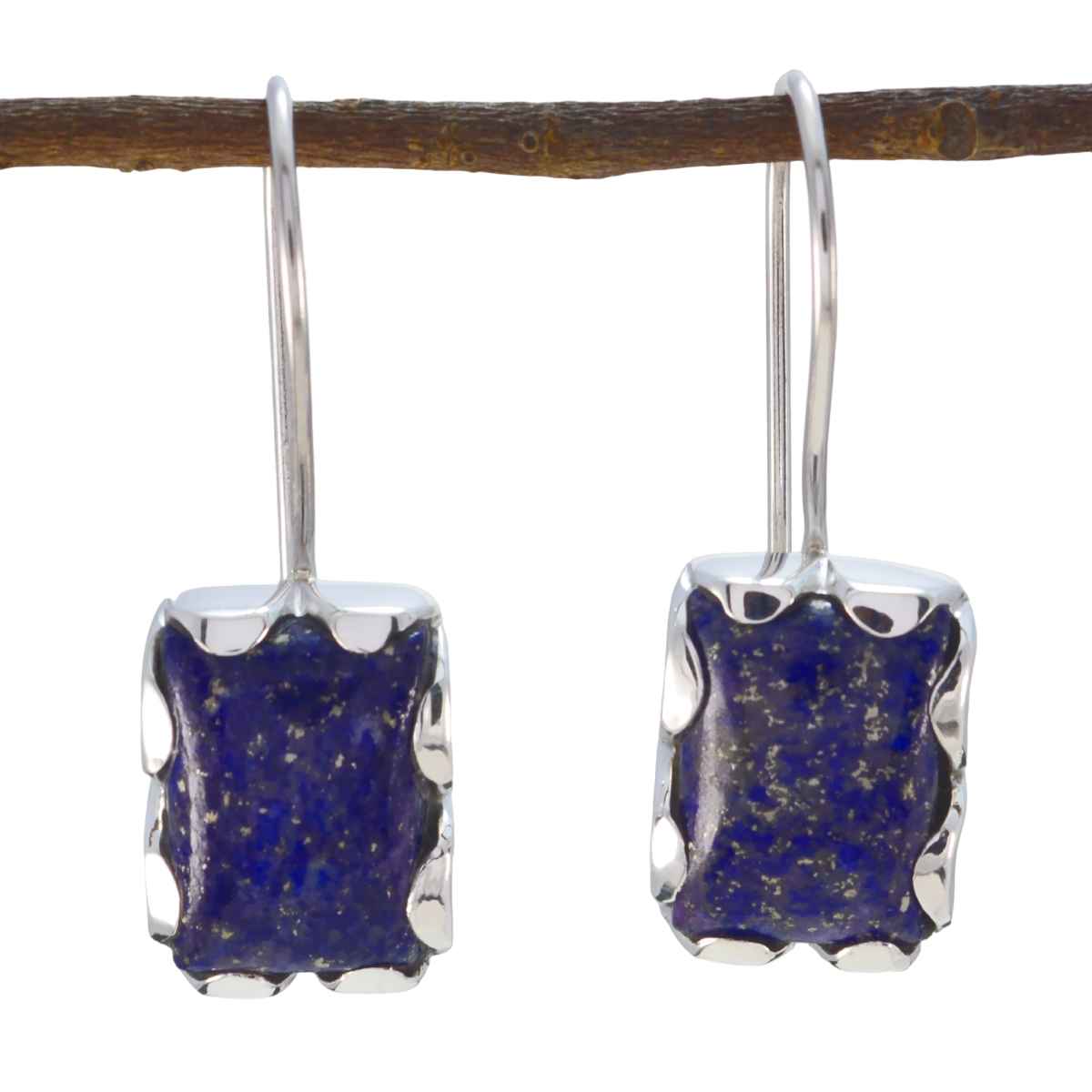 Ida Blue Dangle Earrings India - Stylish Gemstone Jewelry Lapis Lazuli Blue Dangle