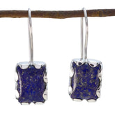 Ida Blue Dangle Earrings India - Stylish Gemstone Jewelry Lapis Lazuli Blue Dangle