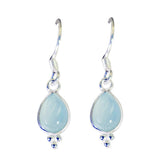 Leah Blue Dangle Earrings for Everyday Glam Chalcedony Blue Dangle