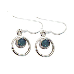 Constanza Blue Dangle Earrings for Everyday Glam Blue Chalcedony Blue Dangle