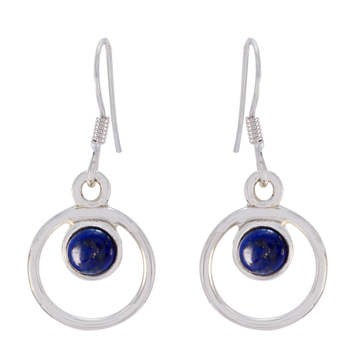 Daniela Blue Dangle Earrings with Lapis Lazuli Charm Lapis Lazuli Blue Dangle