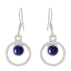 Daniela Blue Dangle Earrings with Lapis Lazuli Charm Lapis Lazuli Blue Dangle