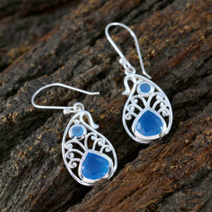 Ella Blue Dangle Earrings with Elegant Design