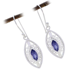 Ling Blue Dangle Earrings with Artistic Design