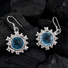 Rina Blue Dangle Earrings with Stunning Gemstone Detail