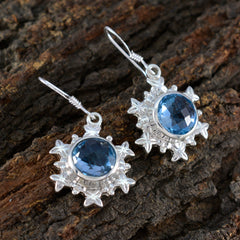 Rina Blue Dangle Earrings with Stunning Gemstone Detail