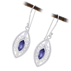 Ling Blue Dangle Earrings with Artistic Design