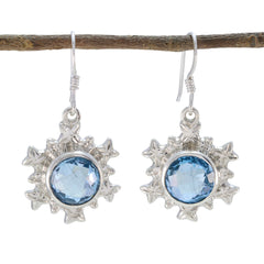 Rina Blue Dangle Earrings with Stunning Gemstone Detail