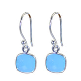 Gabriela Blue Dangle Earrings for Everyday Glam Blue Chalcedony Blue Dangle