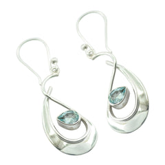 Min-seo Blue Dangle Earrings in Unique Design