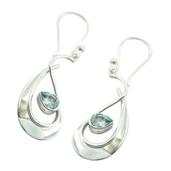 Min-seo Blue Dangle Earrings in Unique Design