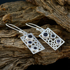 Addison Blue Dangle Earrings with Unique Gemstone Design