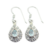 Agnes Blue Dangle Earrings with Sparkling Accent Blue Topaz Blue Dangle