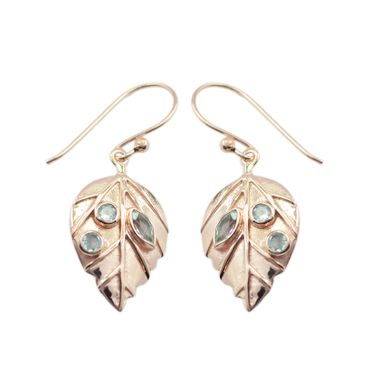 Ines Blue Featherlight Dangle Earrings for Fashionistas Blue Topaz Blue Dangle