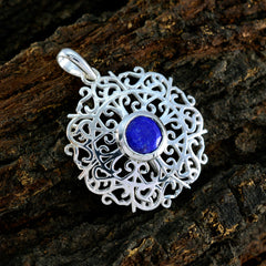 Patricia Blue Filigree Pendant - Stunning Silver Design