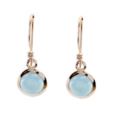 Maya Blue Gemstone Dangle Earrings for Everyday Elegance Chalcedony Blue Dangle