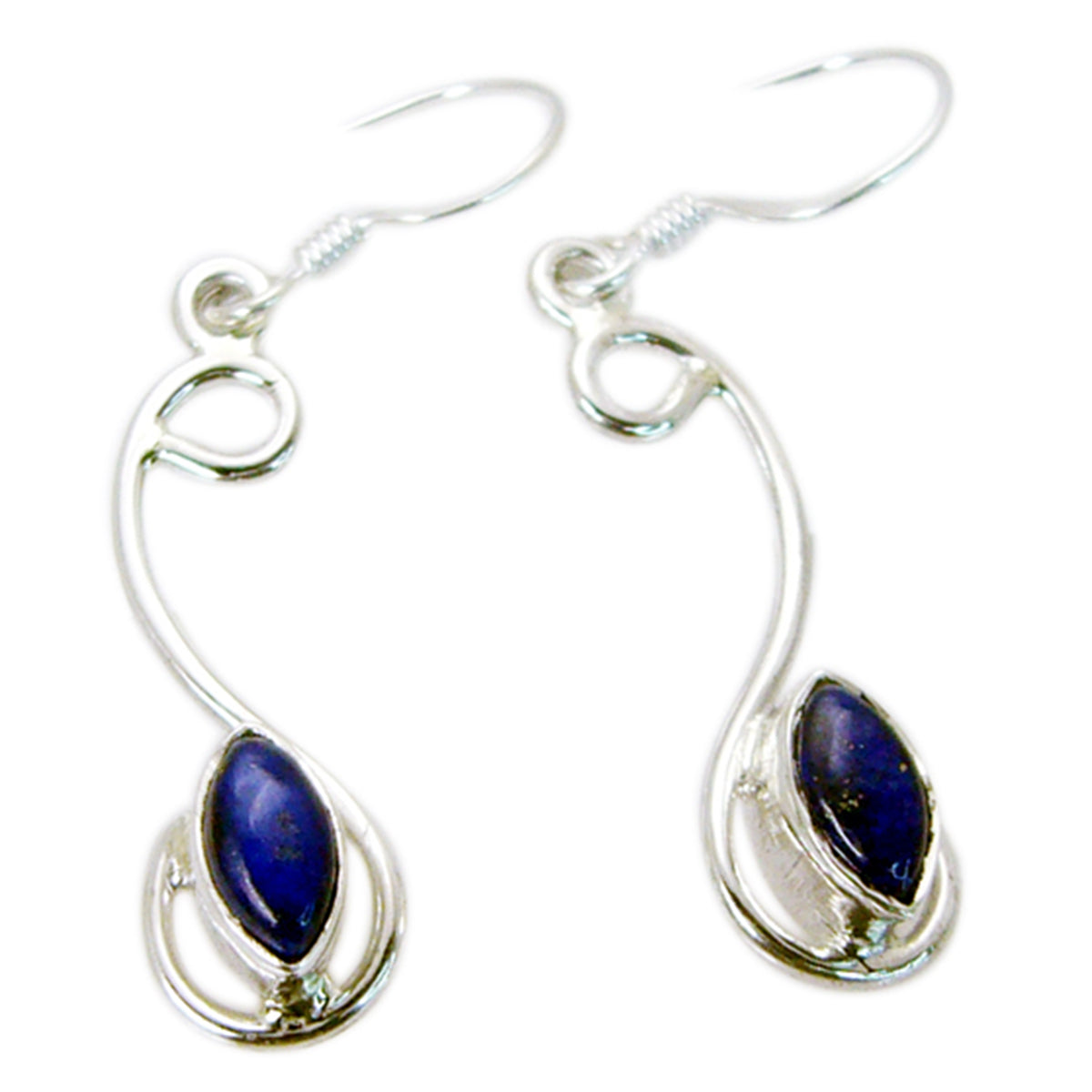 Dayana Blue Gemstone Dangle Earrings for Everyday Glam Lapis Lazuli Blue Dangle